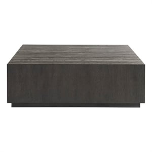 Maklaine Contemporary Accent Wood Square Cocktail Table in Brown