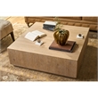 Maklaine Contemporary Accent Wood Square Cocktail Table in Espresso
