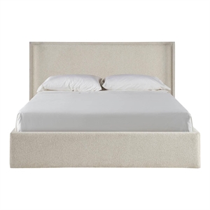 Maklaine Contemporary Accent Storage Wood Bed Queen in Gray Finish