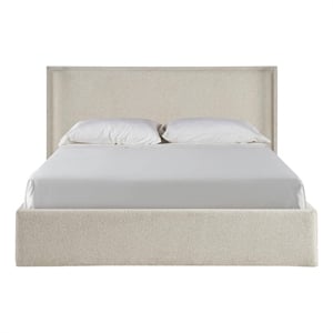 Maklaine Contemporary Accent Storage Wood Bed King in Gray Finish