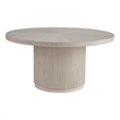 Maklaine Contemporary Accent Round Wood Dining Table in Gray