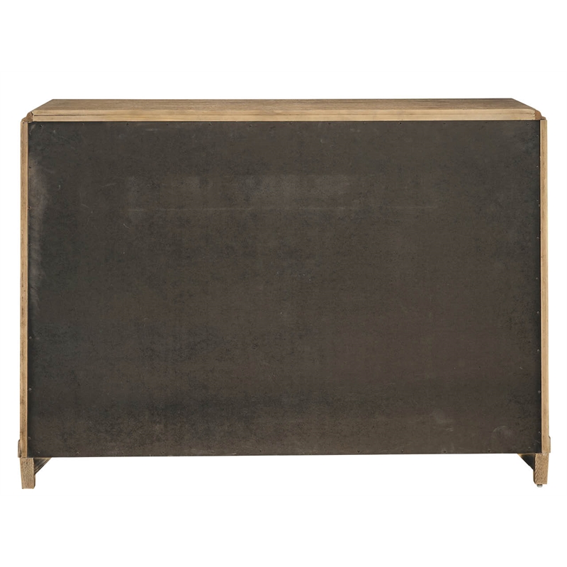 Maklaine Modern / Contemporary Accent Wood Chest in Tan Finish