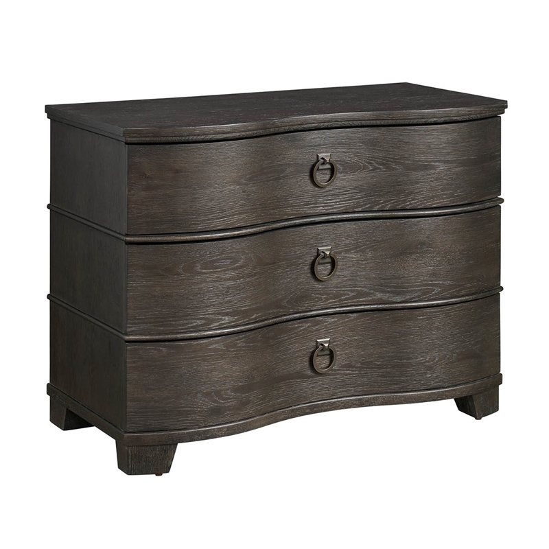 Maklaine Modern / Contemporary Accent Wood Chest in Black Finish