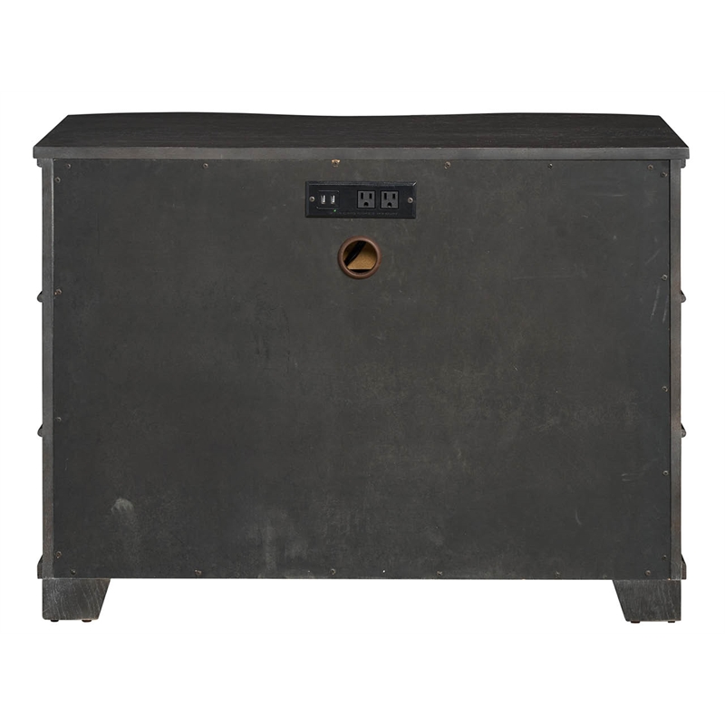 Maklaine Modern / Contemporary Accent Wood Chest in Black Finish