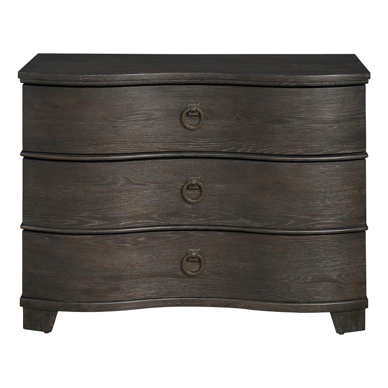 Maklaine Modern / Contemporary Accent Wood Chest in Black Finish