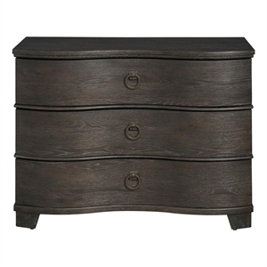 Maklaine Modern / Contemporary Accent Wood Chest in Black Finish
