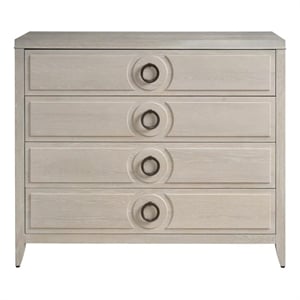 Maklaine Modern / Contemporary Accent Wood Chest in Gray Finish