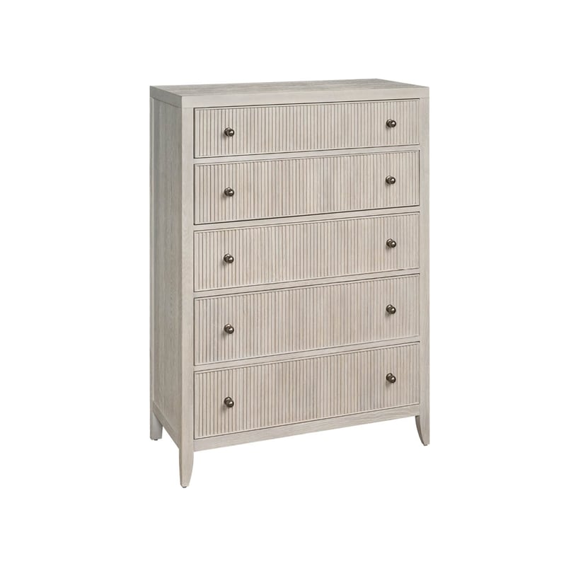 Maklaine Modern / Contemporary Accent Wood Chest in Gray Finish