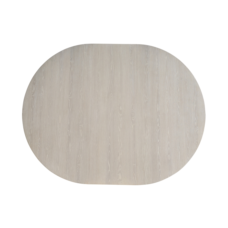 Maklaine Contemporary Accent Wood Round Dining Table in Gray