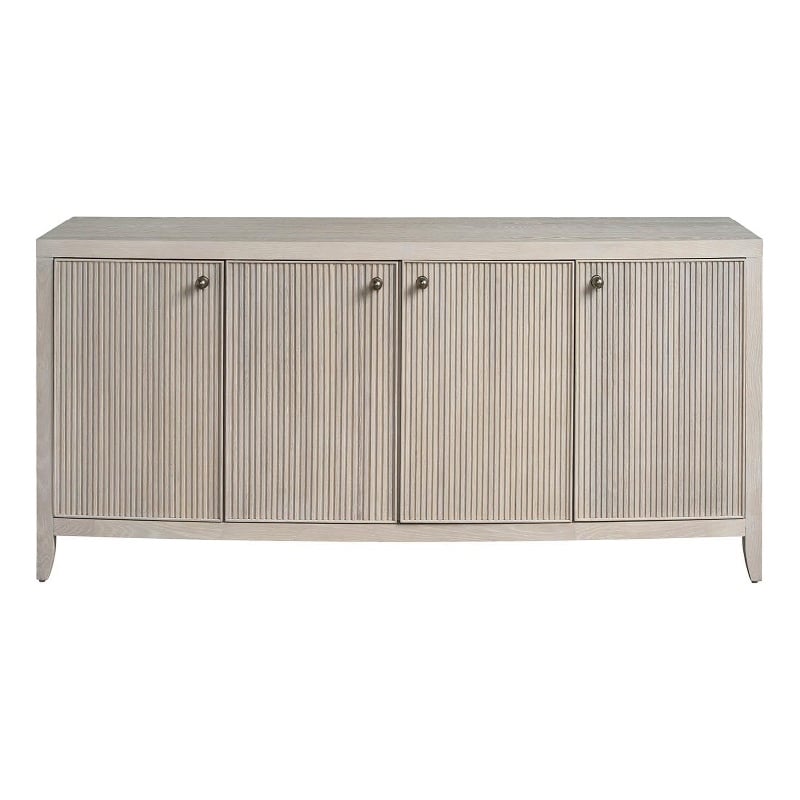 Maklaine Modern / Contemporary Accent Wood Credenza in Gray Finish
