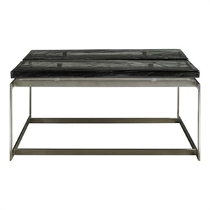 Maklaine Contemporary Accent Metal Cocktail Table in Gray Finish