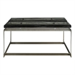Maklaine Contemporary Accent Metal Cocktail Table in Gray Finish