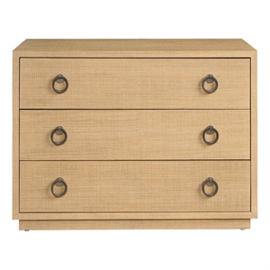 Maklaine Modern / Contemporary Accent Wood Chest in Tan Finish