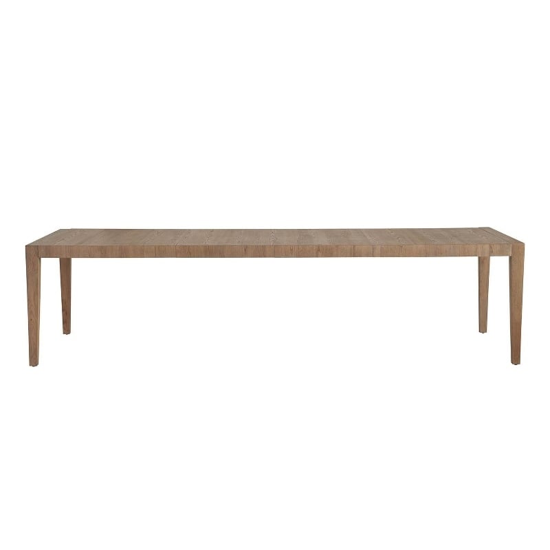 Maklaine Contemporary Accent Wood Dining Table in Tan Finish