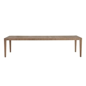 Maklaine Contemporary Accent Wood Dining Table in Tan Finish