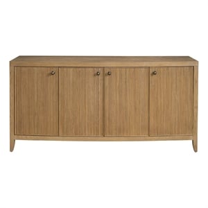 Maklaine Modern / Contemporary Accent Wood Credenza in Tan Finish