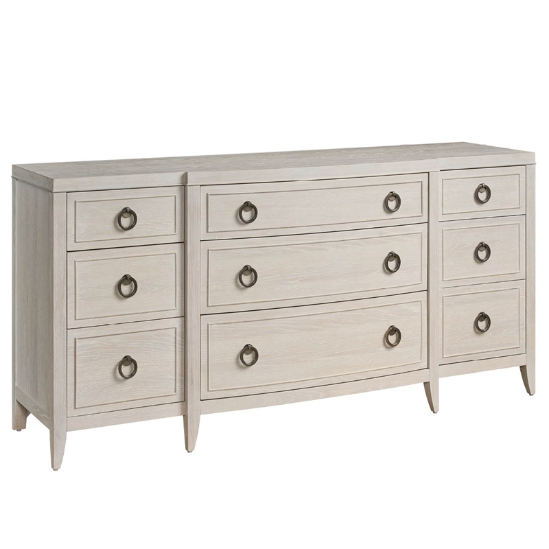 Maklaine Modern / Contemporary Accent Wood Dresser in Gray Finish
