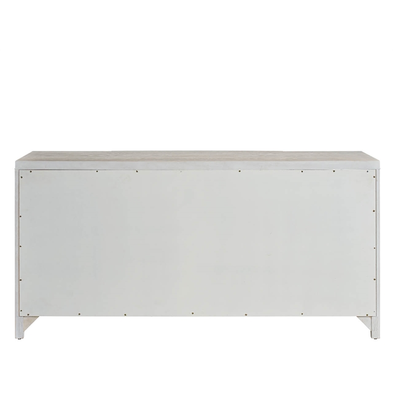 Maklaine Modern / Contemporary Accent Wood Dresser in Gray Finish