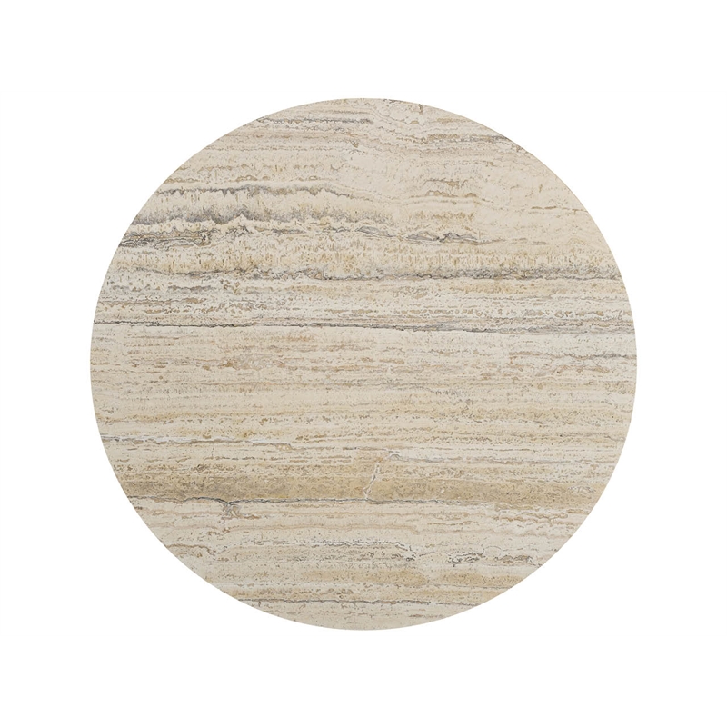 Maklaine Contemporary Accent Wood Round Dining Table in Brown