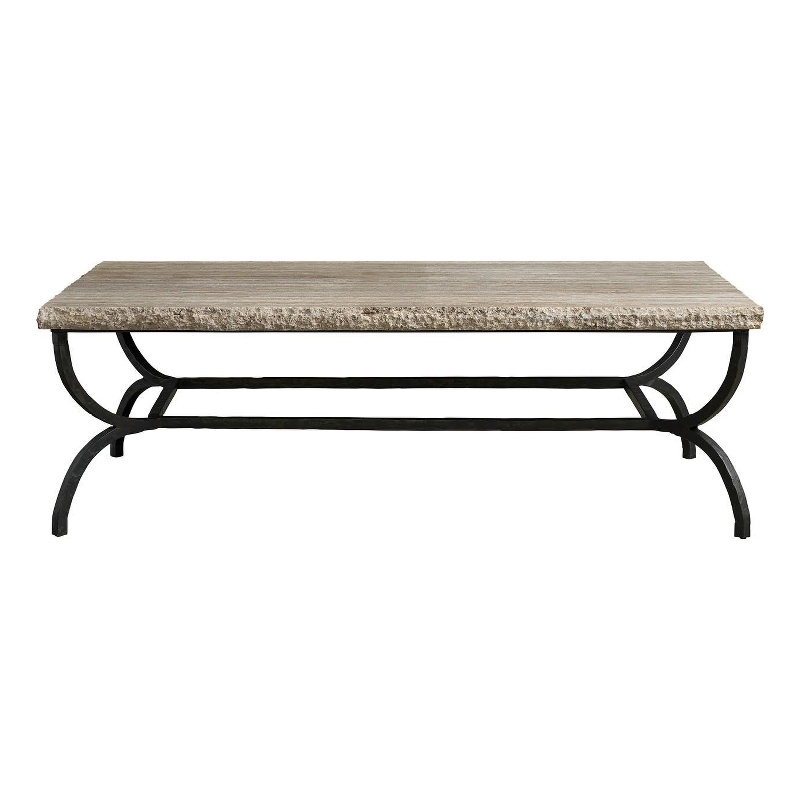 Maklaine Contemporary Accent Wood Cocktail Table in Brown Finish