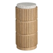 Maklaine Modern / Contemporary Accent Spot Table in Tan Finish