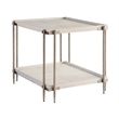 Maklaine Modern / Contemporary Accent End Wood Table in Gray