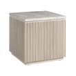 Maklaine Stone Gray Side Table Square Durable