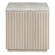 Maklaine Stone Gray Side Table Square Durable