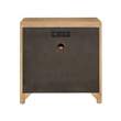 Maklaine Contemporary Accent Wood Three Drawer Nightstand in Tan