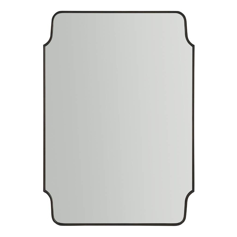 Maklaine Modern / Contemporary Accent Wood Mirror in Brown Finish