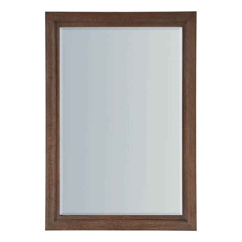 Maklaine Modern / Contemporary Accent Wood Mirror in Brown Finish