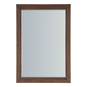 Maklaine Modern / Contemporary Accent Wood Mirror in Brown Finish