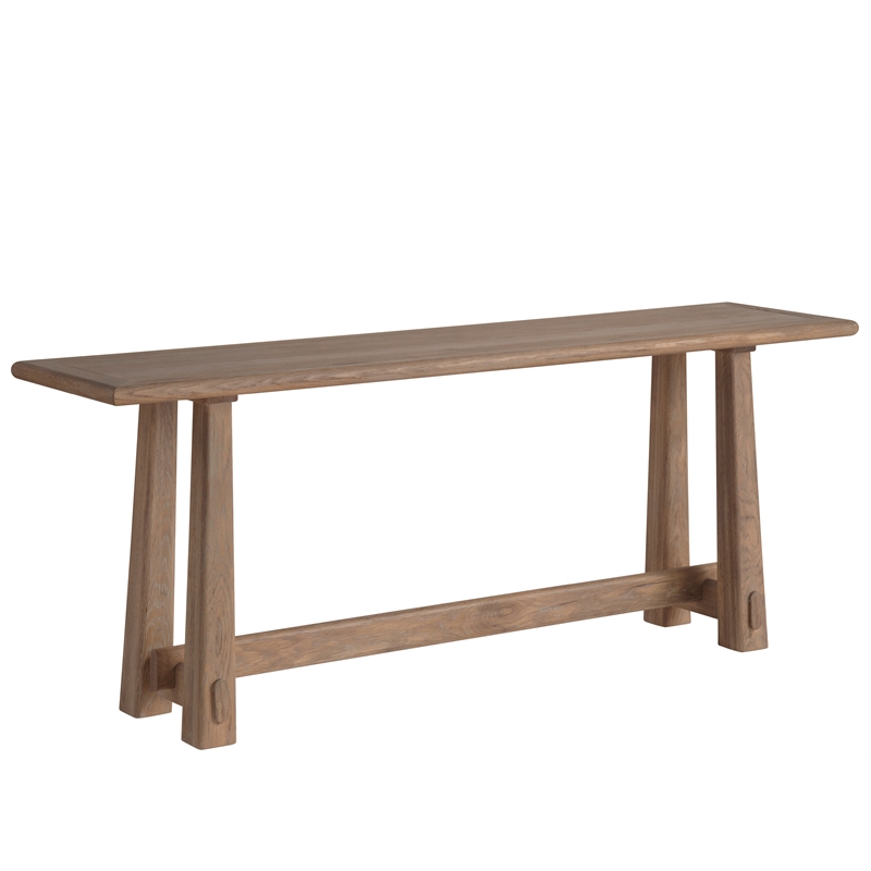 Maklaine Contemporary Accent Wood Console Table in Brown Finish