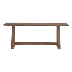 Maklaine Contemporary Accent Wood Console Table in Brown Finish
