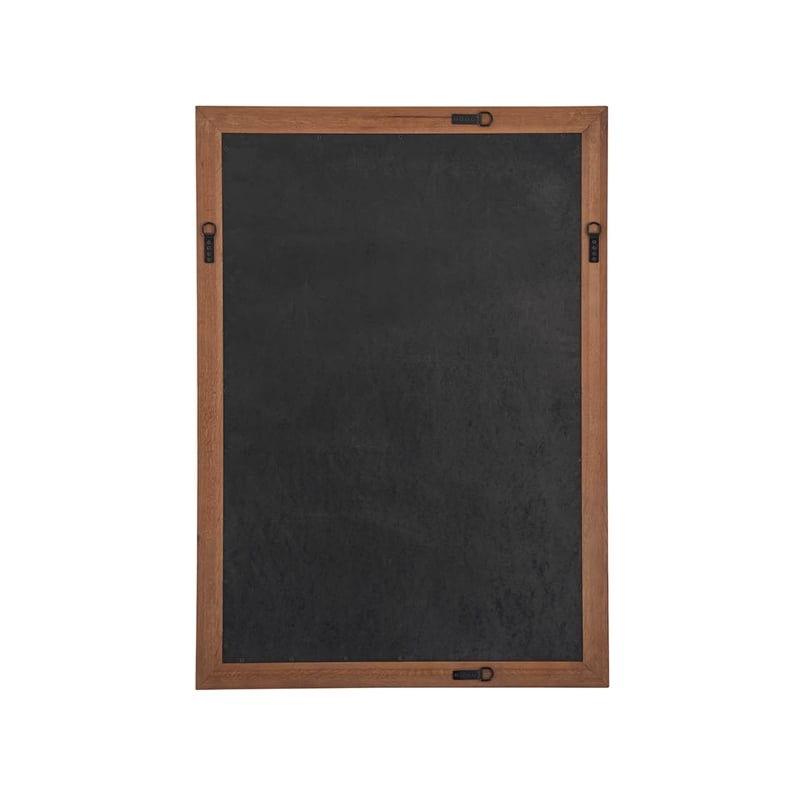 Maklaine Modern / Contemporary Accent Wood Mirror in Tan Finish
