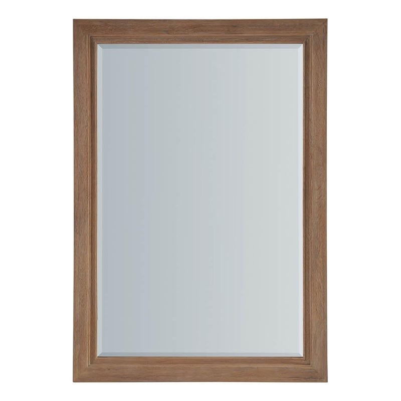 Maklaine Modern / Contemporary Accent Wood Mirror in Tan Finish