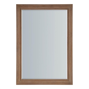 Maklaine Modern / Contemporary Accent Wood Mirror in Tan Finish