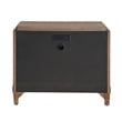 Maklaine Contemporary Accent Wood Two Drawer Nightstand in Tan
