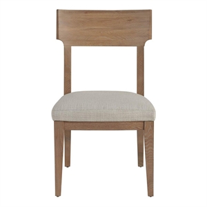 Maklaine Contemporary Accent Wood Back Side Chair (Set of 2) in Tan