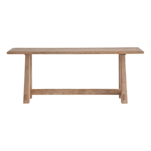 Maklaine Contemporary Accent Wood Console Table in Tan Finish
