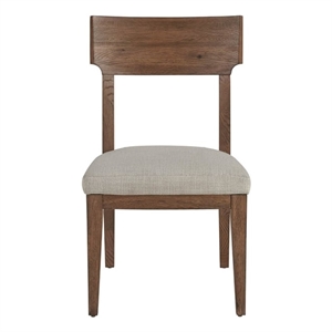 Maklaine Contemporary Accent Wood Back Side Chair (Set of 2) in Brown