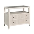 Maklaine Contemporary Accent Two Drawer Nightstand in Gray Finish