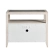 Maklaine Contemporary Accent Two Drawer Nightstand in Gray Finish