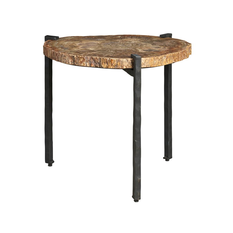 Maklaine Contemporary Accent Bunching Table Small in Brown Finish