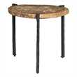 Maklaine Contemporary Accent Bunching Table Small in Brown Finish