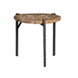 Maklaine Contemporary Accent Bunching Table Large in Brown Finish