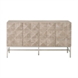 Maklaine Modern Transitional Wood Media Sideboard in Gray Finish