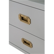 Maklaine Modern Transitional Wood Media Sideboard in Gray Finish