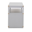 Maklaine Modern Transitional Wood Media Sideboard in Gray Finish