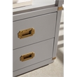 Maklaine Modern Transitional Wood Media Sideboard in Gray Finish